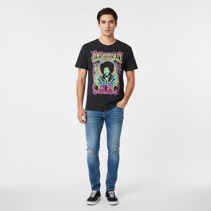 Men's Karl Ferris Collection Black Jimi Hendrix Short Sleeve Tee M
